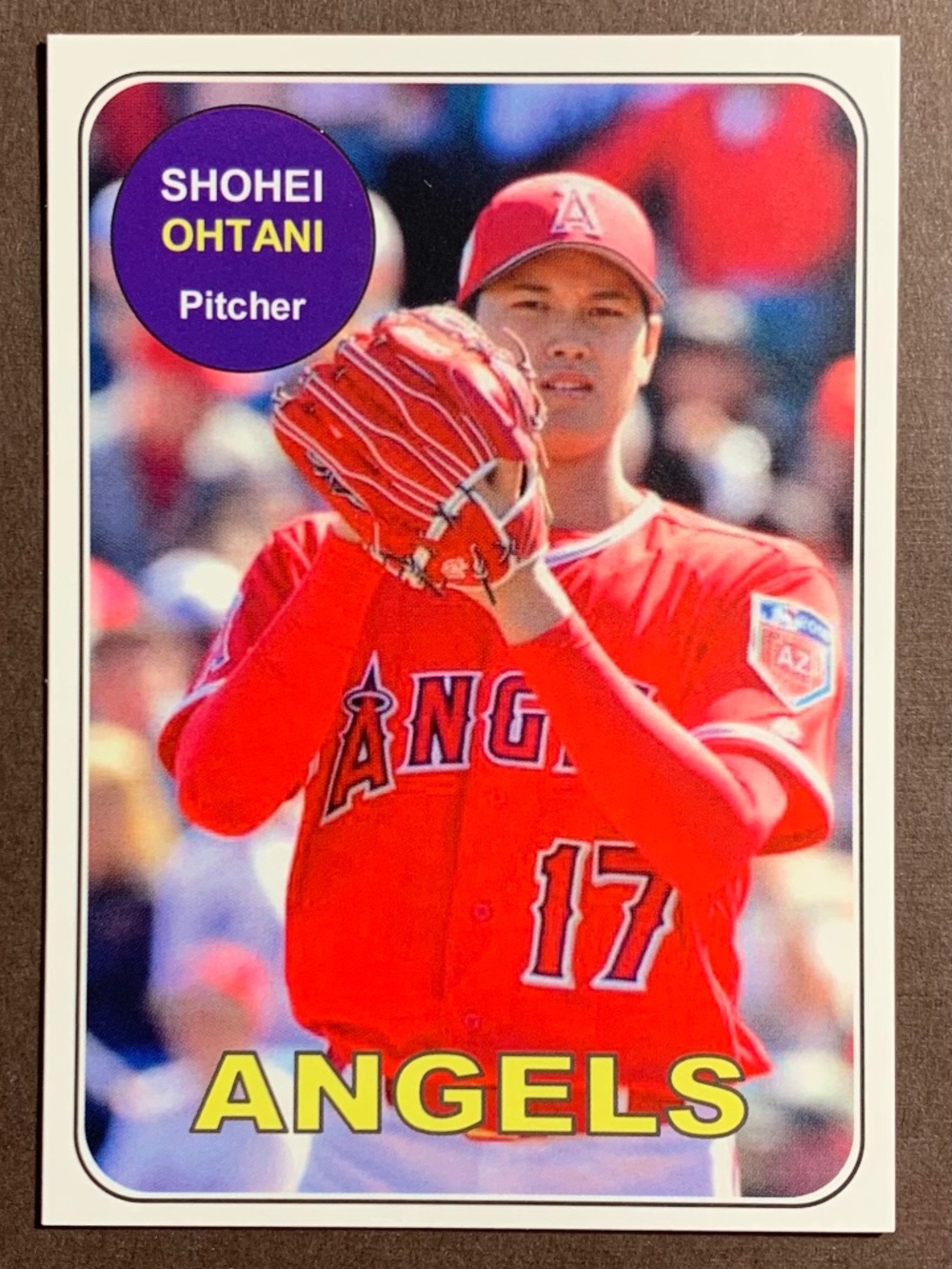SHOHEI OHTANI ROOKIE CARD (RC) 2018 COLLECTOR’S CUSTOM ‘69 HIGH NUMBERS DODGERS